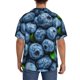 thumbnail image 3 of Balery Fresh Blueberries Camisa Casual de Manga Corta con Botones para Hombre, Texturizada, Estilo Cubano, para Playa, Verano-XX-Large, 3 of 5