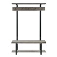 thumbnail image 2 of Alaterre Furniture Pomona Gray Wood Tree with Bench Shelves & Hooks, 2 of 4