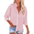 thumbnail image 2 of Clearance! Hassda Long Sleeve Shirts For Women Button Down Shirts For Women Summer Shirts For Women Linen Shirts For Women With Pockets Loose Fit Vacation Beach Work Tops Clothes Pink S-5XL, 2 of 6