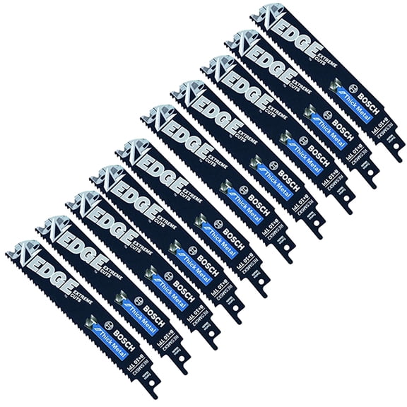 Bosch 10 Pack Genuine OEM Replacement Reciprocating Saw Blades - RESM6X2B-10pk