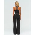 thumbnail image 5 of IDOPIP Two Piece Workout Sets for Women Racerback Compression Contrast Tank Top Matching High Waist Wide Leg Yoga Jogger Tummy Control Bell Bottom Flare Pants Pilates Running Outfits, 5 of 6