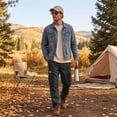 thumbnail image 5 of Men's Flex Stretch Cargo Pants, Durable Athletic Hiking Pants, Outdoor Running Casual Trousers Multi-Pockets, 5 of 6