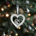 thumbnail image 3 of Personalization Mall Our First Christmas Metal Heart with Rings Ornament, 3 of 5