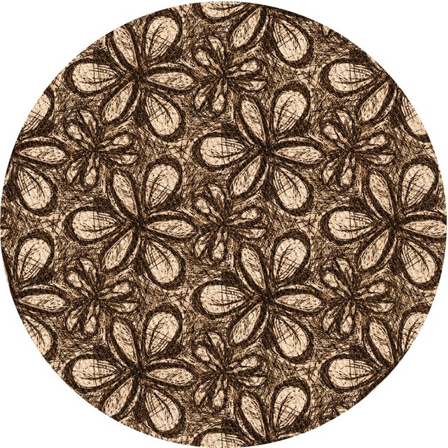Ahgly Company Tapis Rond Lavable en Machine Intérieur Transitionnel Brun Sable Brun, 3 Pieds Rond