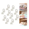 thumbnail image 4 of Toystoory 10 perchas resistentes para ahorrar espacio en armarios, para pantalones, gorras y abrigos, fiables y eficientes Almacenamiento y organización del hogar Blanco 5x2 cm, 4 of 6