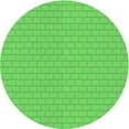 thumbnail image 1 of Ahgly Company Machine Washable Indoor Round Transitional Neon Green Area Rugs, 5' Round, 1 of 7