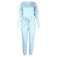 thumbnail image 5 of Capreze 2Pcs Plus Size Tracksuit Set For Women Jogger Trouser Pants Long Sleeve Casual Tops Blouse Active Outfits Set Sweatsuit Jogging Activewear Sweatpants, 5 of 5