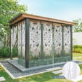 thumbnail image 4 of 1 Panel Outdoor Curtains for Patio Waterproof 54"x108" Stained Glass Weatherproof Privacy Outsides Curtains, Butterfly Flowers Spring Watercolor Plant Grommet Thermal Drapes for Cabana Porch Pergola, 4 of 8