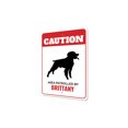 thumbnail image 4 of Patrolled By Brittany Caution Aluminum Metal Decor Sign - 4x18 inches, 4 of 4