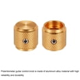 thumbnail image 4 of Uxcell 3 Pcs Aluminium Potentiometer Knobs, 1/4" (6mm) Universal Volume Tone Control Knobs with Arrow Indicator for Guitar, 1/2" Gold, 4 of 7
