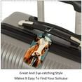 thumbnail image 3 of Square 2Pack PU Leather Cartoon Cow Cruise Luggage Tag with Privacy Cover and Name ID Tag for Travel Handbags Backpacks Luggage Tags, 3 of 6