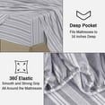 thumbnail image 5 of RUVANTI Flannel Sheets Twin Size - 100% Cotton Double Brushed Twin Sheets Set, Deep Pockets 16 Inches, All Seasons Breathable & Extra Soft Bed Sheets, Warm & Cozy, 3 Piece, Grey Lining, 5 of 8