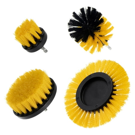 

Uxcell Drill Brush Set(4 Pcs) All-Purpose Cleaning Scrubber Kit Yellow