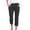 Dark Gray, variant on Women's Capri Leggings, Breathable Cotton Linen Blend Casual Pants with Drawstring Waist for Lounge, Yoga and Everyday Summer Wear