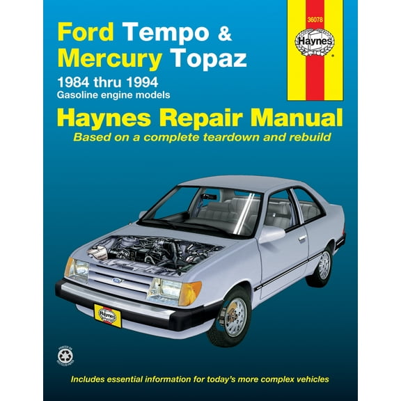 Ford Tempo & Mercury Topaz all 2WD Gas Engine (84-94) Haynes Repair Manual ^