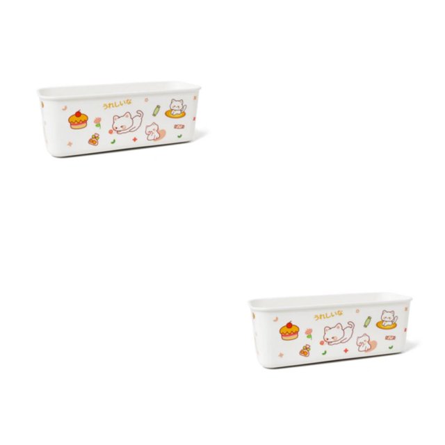 Wosthever White And Durable Storage Polished Basket With Odorless Box Durable For Non-Toxic Non-toxic And Storage Long-term And Blanco + pegatina 2piezas