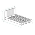 thumbnail image 4 of Omax Decor Sven Wood and Fabric Upholstered Queen Platform Bed in Taupe Gray, 4 of 5