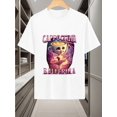 thumbnail image 1 of Men'S Vintage Humor Graphic T-Shirt - "Cappuccino Ballerina" Design, Cotton Blend, Casual Comfort Fit, Round Neck, Short Sleeve, Ideal for Summer & Gift-Givin, 1 of 6