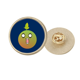 thumbnail image 1 of Broche de oro metálico circular, 1 of 3