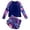 Purple, variant on QUOTAY Girls Swimsuit 2026 Long Sleeve Rash Guard and Swim Shorts 2 Piece UPF 50 Sun Protective Bathing Suit Swimwear Black,100