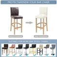 thumbnail image 3 of Bar Stool Covers, Stretch Removable Washable Chair Slipcover Protector Short Swivel Dinning Chair Back Chair Bar Stool Chair for Home, Kitchen, Kafe Counter(Ivory White, Set of 2), 3 of 7