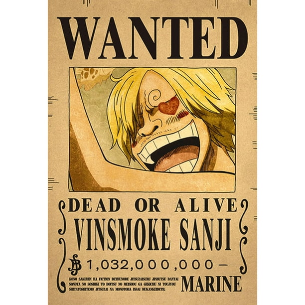 Gprince Kraft Paper Posters One Piece Luffy 1.5 Billion Bounty