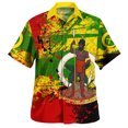 thumbnail image 3 of Camisa de playa de manga corta con estampado 3D para hombres, ropa tribal isleña polinesia, camisas casuales con botones para hombres, ropa, 3 of 5