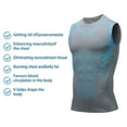 thumbnail image 5 of Mens Slimming Body Shaper Vest, Gynecomastia Compression Shirts, Tummy Control Undershirts - Change in Seconds, 5 of 8