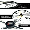thumbnail image 4 of JUNCHI-23.6 Inch Large Wall Clocks for Living Room Decor,Big Decorative Modern Wall Clocks Non-Ticking Silent,Metal Battery Operated Pointers for Bedroom,Kitchen,Study,Office,Black, 4 of 4