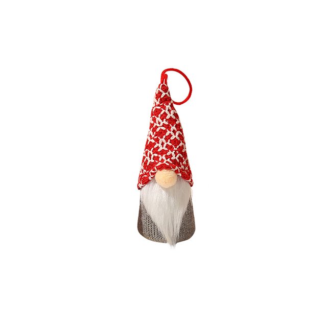 Colgante de árbol de Navidad de muñeca de hombre viejo sin rostro de punto emisor de luz Wmkox8yii fhajkh5694
