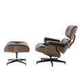 thumbnail image 4 of Tufted Top Grain Leather Swivel Lounge Chair and Ottoman, 4 of 5