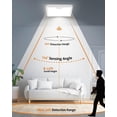 thumbnail image 2 of Annaror 12" Motion Sensor Ceiling Light Wired, 3000K 4000K 5000K Selectable, 24W Flush Mount Square Motion Ceiling Light with 3 Timer for Closet Porch Stairs Hallway, White, 2 of 8