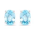 thumbnail image 1 of Genuine Blue Zircon Sterling Silver Earrings, 1 of 1
