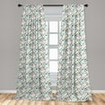 thumbnail image 5 of Hawaii Curtains 2 Panels Set, Abstract Jumble Illustration with Tropical Banana Leaves in Dreamy Vivid Tones, Window Drapes for Living Room Bedroom, 56"W X 95"L, Multicolor, by Ambesonne, 5 of 5