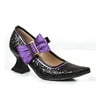 Girl's Black Witch Shoes Large 2/3