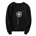 thumbnail image 2 of Vedolay Sweatshirt for Women Sweatshirt for Women Crewneck Long Sleeve Shirt Autumn Winter Pullover Top,Black XXL, 2 of 5