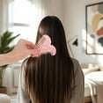 thumbnail image 4 of Unique Bargains 1 Pc Heart-shaped Hair Comb Pink Acetate Sheet, 4 of 5