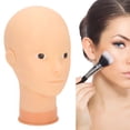 thumbnail image 3 of Makeup Training Head, Professional Hat  Display Mannequin Head Model Makeup Training Practice Bald Mannequin Head For Display WigsPink Base, 3 of 8