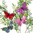 thumbnail image 1 of Set Of 12 Assorted Colors Butterflies Clip Ornaments, 1 of 1