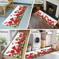 thumbnail image 5 of 2'x6' Rug Runners for Hallways Kitchen, Red Spring Floral Non Slip Entryway Beside Floor Carpet Runner, Butterfly Farmhouse Washable Laundry Room Bedroom Throw Rugs Mat for Family Pet, 5 of 8