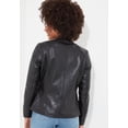 thumbnail image 2 of Joe Browns Women's Plus Size Leather Zip Biker Jacket, 2 of 4