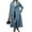 01 Blue, variant on YueHuiYing Women's Double Breasted Long Trench Coat Windproof Classic Turndown Collar Slim Overcoat