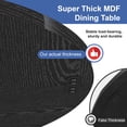 thumbnail image 4 of Round Dining Table for 4-6, PAPROOS 47'' Large Wood Kitchen Table, Dining Room Table with Wide Tabletop & Cross Base, Circle Dining Table Dinner Table for Kitchen Dining Room, Black(Only Table), 4 of 10