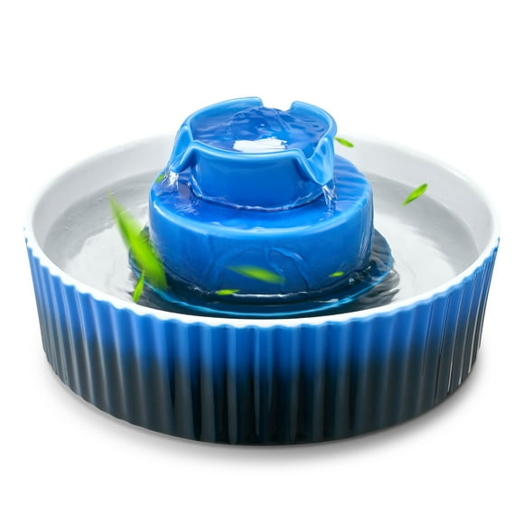 VEVOR Ceramic Cat Water Fountain 2.1L/71oz Cupcake Pet Fountain for Cats & Dogs