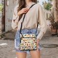 thumbnail image 5 of Eheartsgir Lightweight Sling Bag for Travel Daily Outings, Durable Zipper Water-Resistant PU Leather Crossbody Purse, Ladybug & Daisy Floral Pattern, 5 of 7