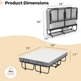 thumbnail image 2 of Full Size Folded Bed with Mattress, 75" x 54" Folding Bed, Extra Large Rollaway Bed Guest Bed with Wheels for Guest/Hotel, 2 of 7