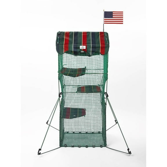 Kittywalk Penthouse Outdoor Cat Cage Enclosure, Green, 18" x 24" x 60"