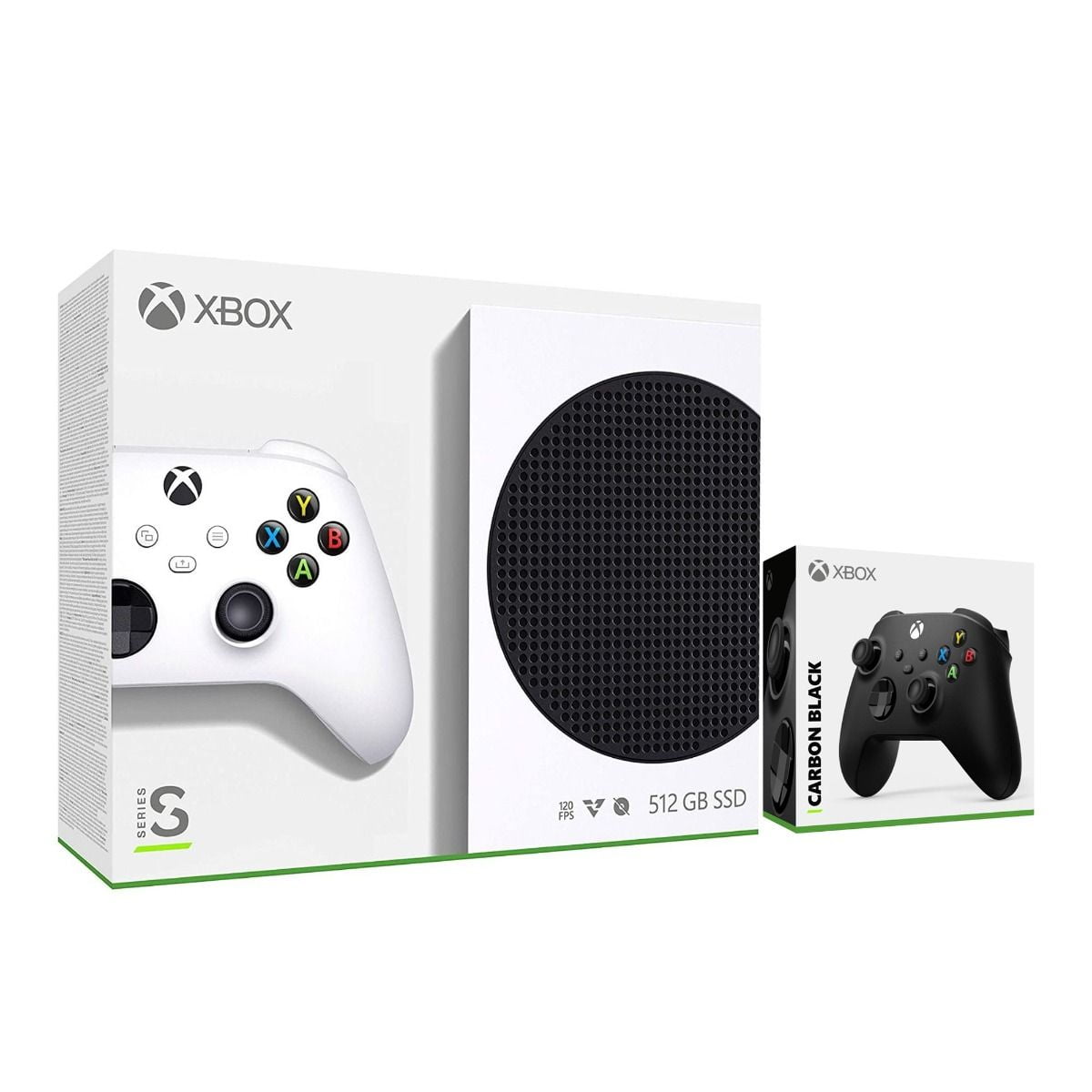 2020 New Xbox 512GB SSD Console - White Xbox Console and Wireless Controller with Two Xbox Wireless Controllers Robot White and Carbon Black