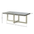thumbnail image 3 of Roundhill Furniture 3-Piece Coffee Table Set, Coffee Table, Two End Tables, Faux Concrete and White, 3 of 16