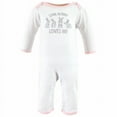 thumbnail image 5 of Hudson Baby Newborn Girl Cotton Coveralls, Some Bunny, 0-3 Months, 5 of 5